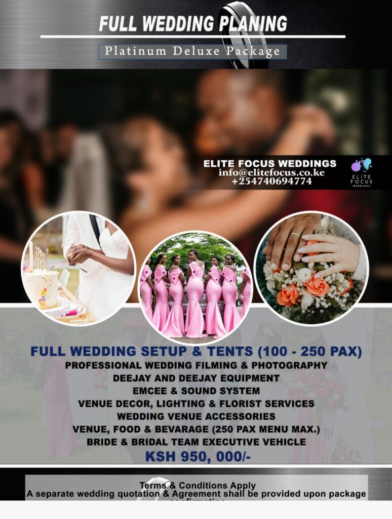 Full Wedding Planning Packages in Kenya | Platinum Deluxe Wedding Packages in Kenya